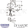 Grohe Minta Single-Lever Sink Mixer Dimensions